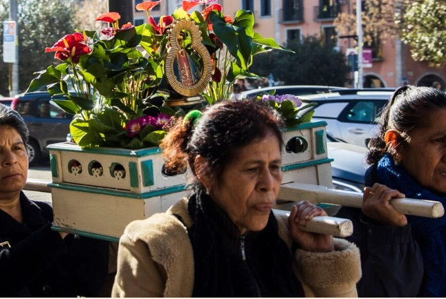 La virgen de Suyapa, también presente en Girona